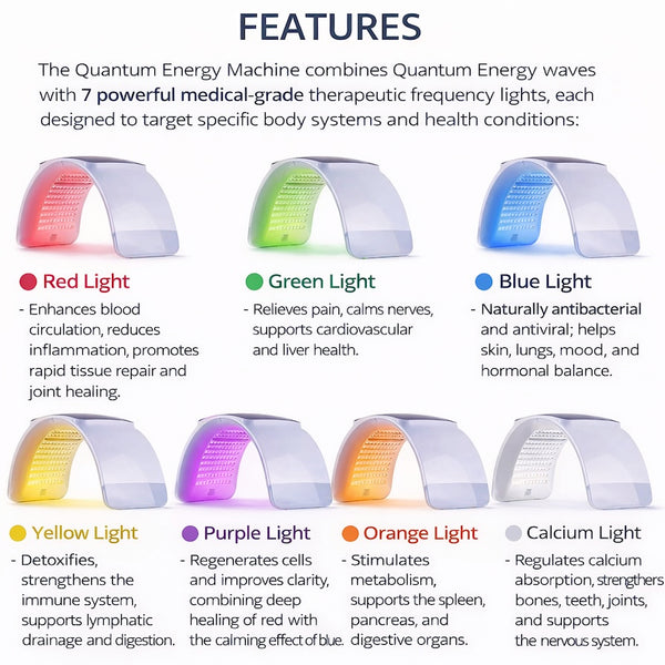 Quantum Energy Light Telomerase Activation Phototherapy Healing Machine